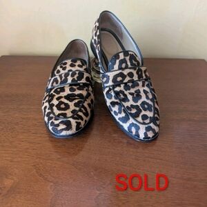 Franco Sarto Hudley Leopard Print Women's Loafers Sz 8